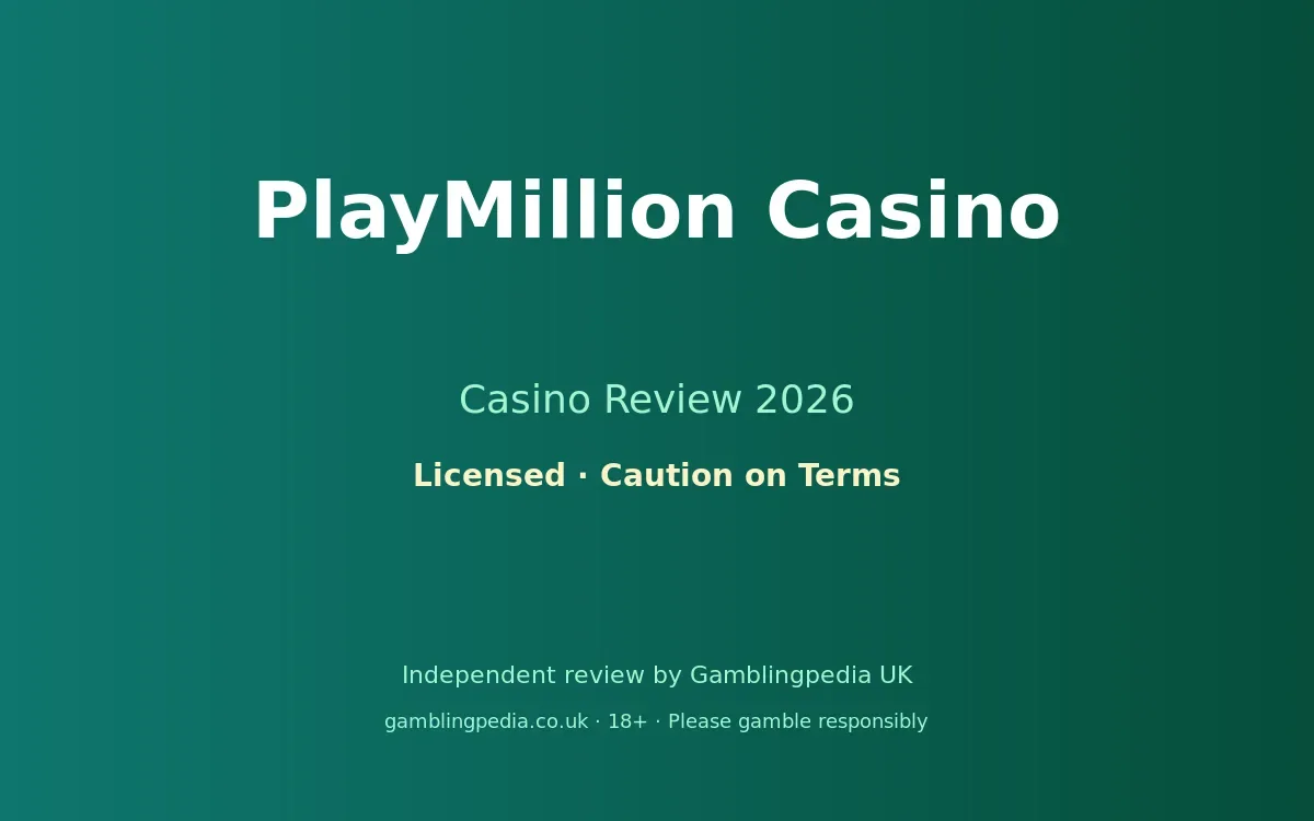 PlayMillion Casino homepage screenshot