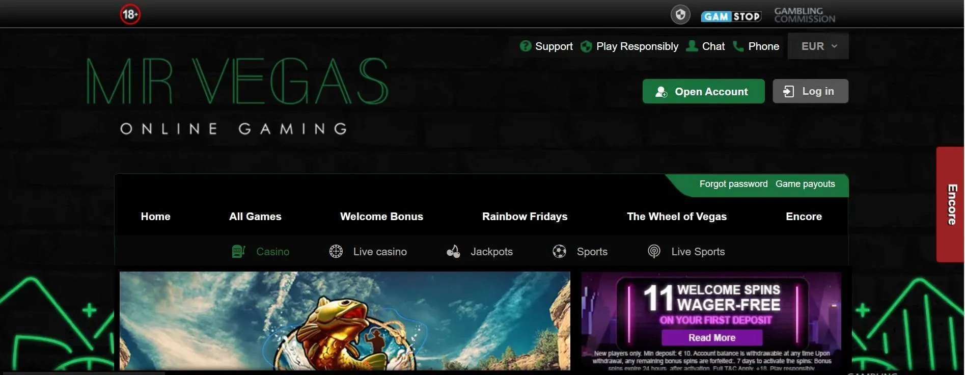 MR Vegas Live Roulette
