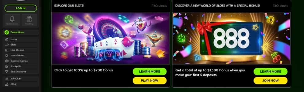 888 casino uk other promotions screenshot