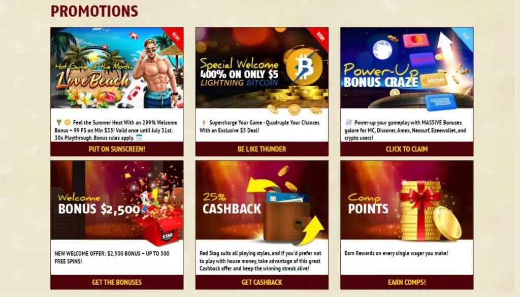 Red Stag Casino Review Bonuses and Promotions