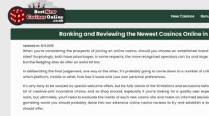New Online Casino bestnewcasinosonline.co.uk Review