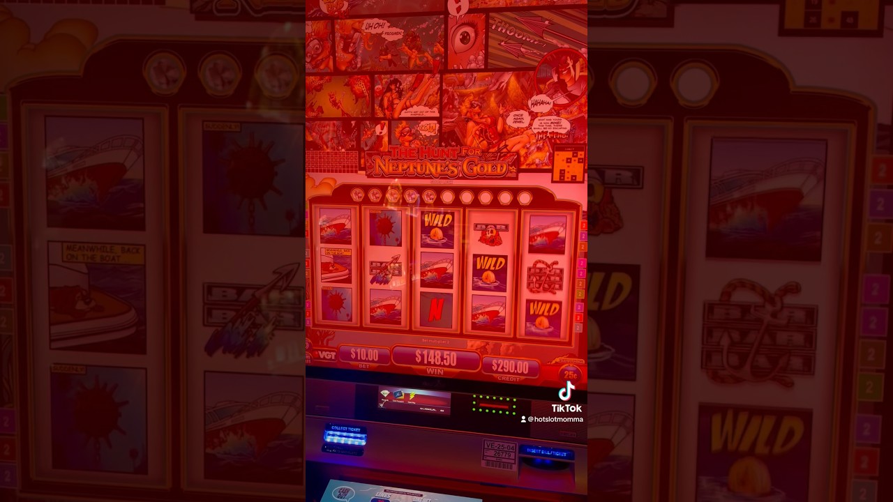 Hunt for Neptunes Gold VGT slot machine at tribal casino