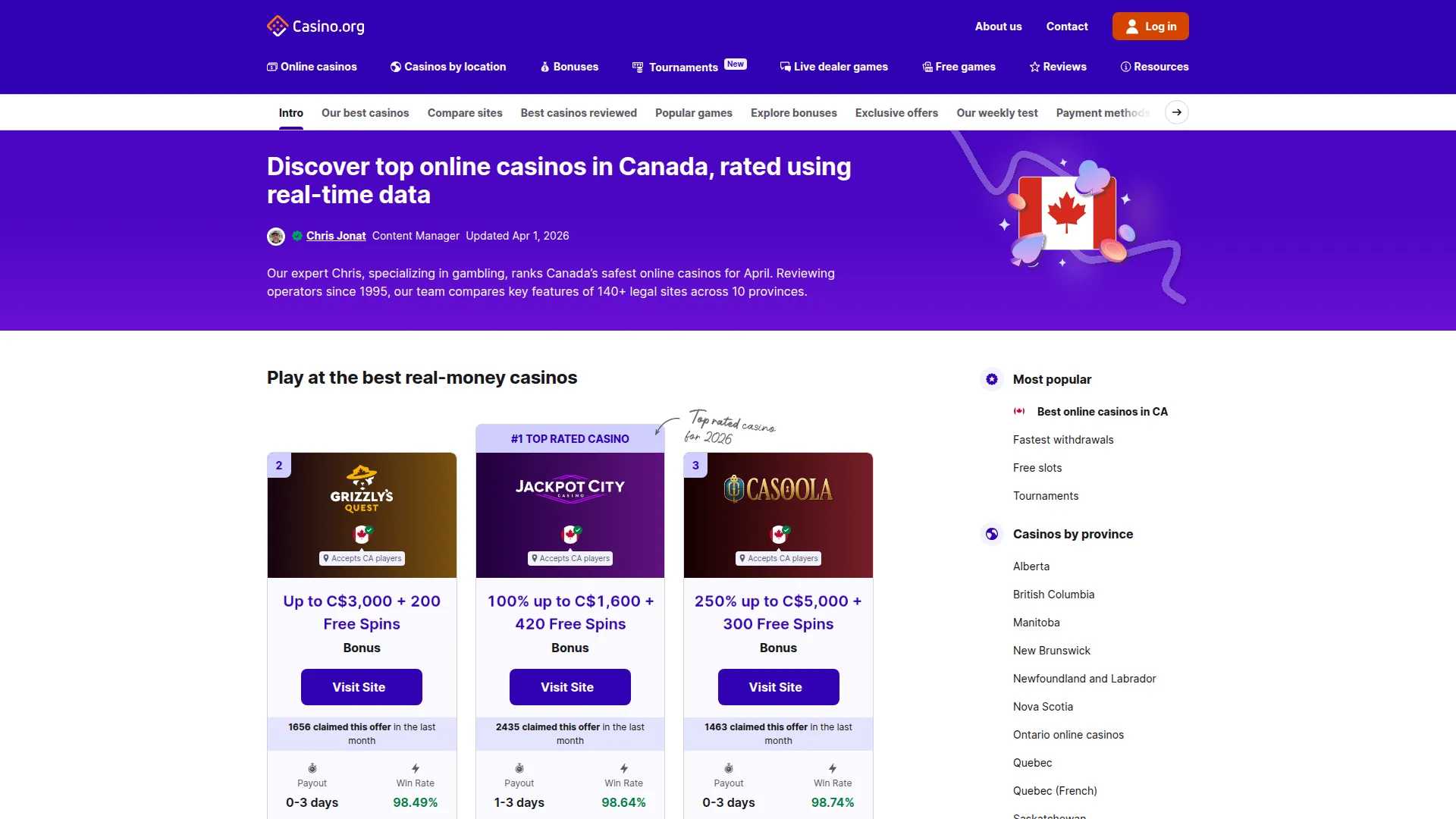 Best Online Casinos Canada