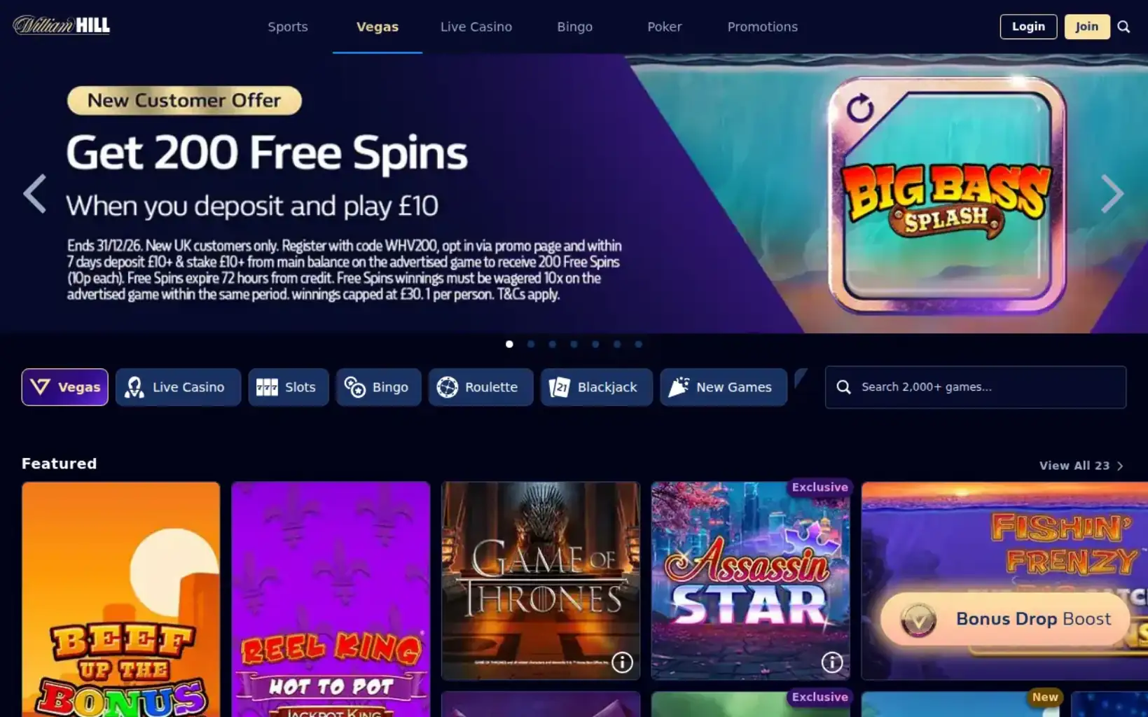 William Hill Vegas logo